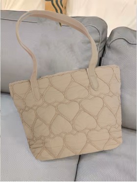 Heart Stitched Fashion Tote Bag 